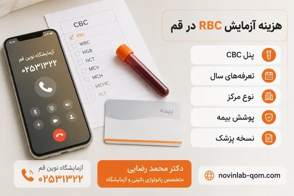 تماس برای پرسش هزینه پنل CBC در قم